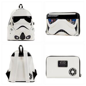 Stormtrooper Lenticular Cosplay LOUNGEFLY Backpack & Wallet Set NWT STAR WARS